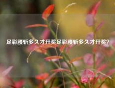 足彩腰斩多久才开奖足彩腰斩多久才开奖？