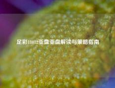 足彩18012亚盘亚盘解读与策略指南