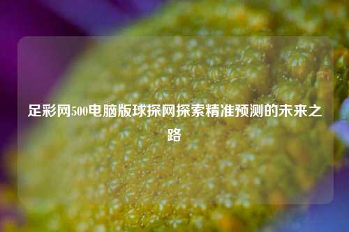 足彩网500电脑版球探网探索精准预测的未来之路