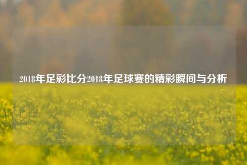 2018年足彩比分2018年足球赛的精彩瞬间与分析