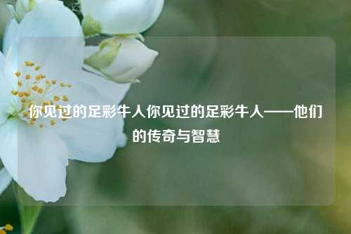 你见过的足彩牛人你见过的足彩牛人——他们的传奇与智慧