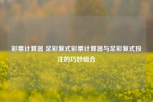 彩票计算器 足彩复式彩票计算器与足彩复式投注的巧妙组合